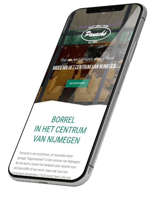 restaurant panaché website laten maken nijmegen mobiel